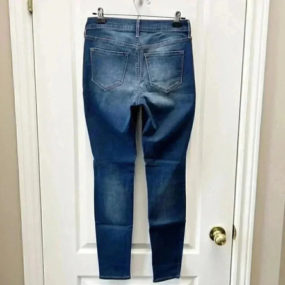 Old Navy Rockstar Skinny Jeans Distressed Denim Mid  Rise Blue Size 2/26 - Picture 6 of 16